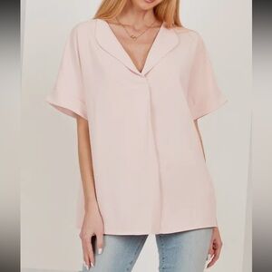 ShopEvelynne Light Pink Blouse NEW! Never worn DONATED